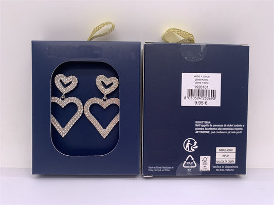 Joyería de moda en forma de corazón Aretes portátiles multiscene para la fiesta