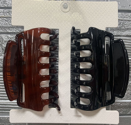 Clip para el cabello de garra grande negro marrón, clip portátil para el cabello grueso