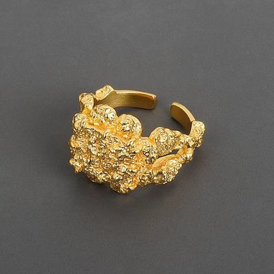 Peñón de oro Anillo de dama de lujo Durable multipropósito para la boda