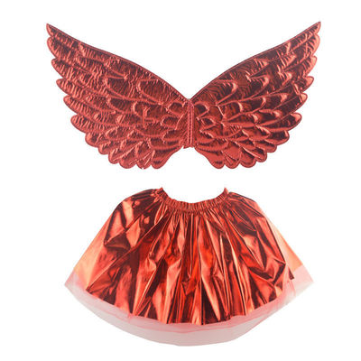 Red Kids Accesorios para el cabello navideño, vestido de ángel multifuncional