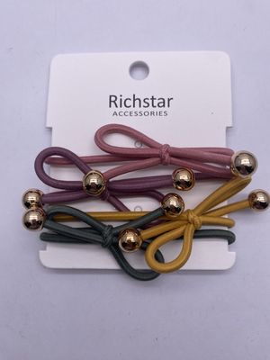 Bobbles de cabello enrollados de arco duraderos, bandas de pelo multicolores para el cabello grueso