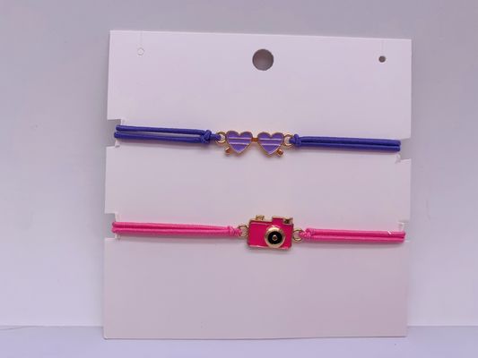9 pulgadas de color rosa de las damas de moda pulseras de cuerda práctico reutilizable