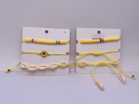 Brazaletes de playa duraderos, elásticos y lindos, reutilizables en varios tamaños.