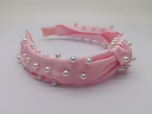 Atractiva corbata de tejido rosado súper suave para mujeres