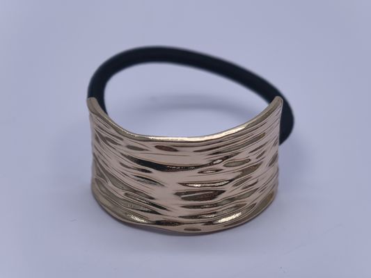 Cintas de pelo de metal dorado elástica con diseños en forma de arco para hombres Cabello mediano