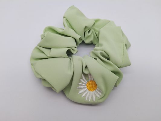 Unico tejido corbata de pelo de tejido suave Scrunchie con patrón Daisy