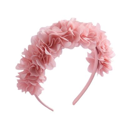 Banda de pelo de flores rosas para uso diario u ocasión especial
