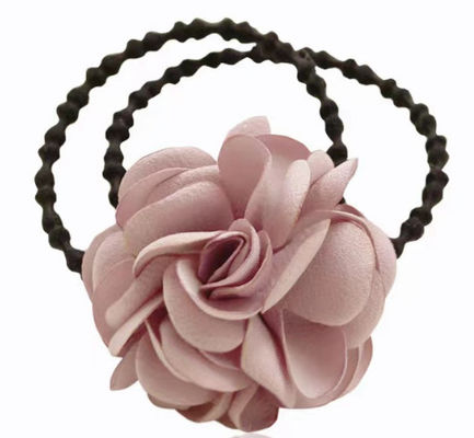 Las corbatas básicas para el cabello de las flores para el uso diario de las mujeres