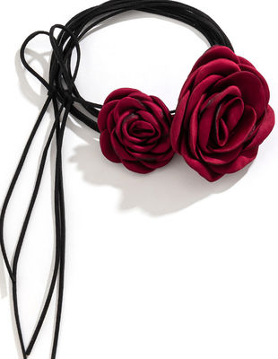 Collar de poliéster de flores de varios colores adecuado para ocasiones especiales