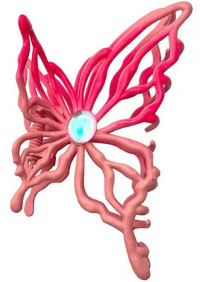 Clip de garra del pelo de mariposa de metal con varios colores y diseños para diferentes tipos de cabello