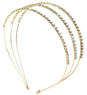 Cintas y garras metálicas para el cabello con acabado dorado