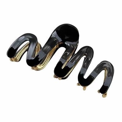 Accesorios para pulir las garras de los cabellos de metal geométrico en oro/plata