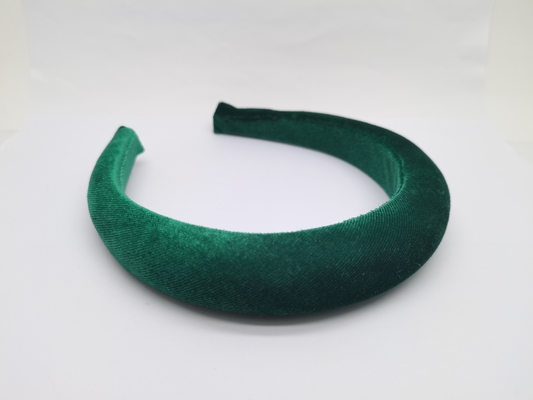 Banda de pelo polivalente con diseño básico en accesorios para el cabello de tela verde
