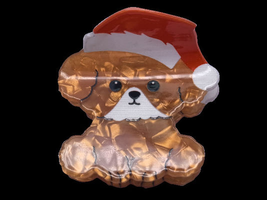 Perro de Navidad Acetato de la garra del pelo Personalizar diferentes diseños para sus necesidades