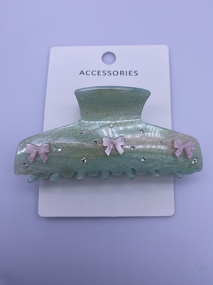Unisex Pure y fresco Acrílico Clip de garra del cabello con diseño de decoración Bowknot