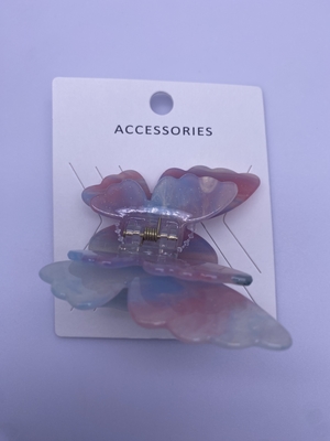 Clip de garra de pelo de mariposa acrílico de colores