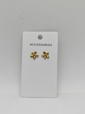 Diseño básico de los aretes de metal de flores para mujeres después de fijar y asequible