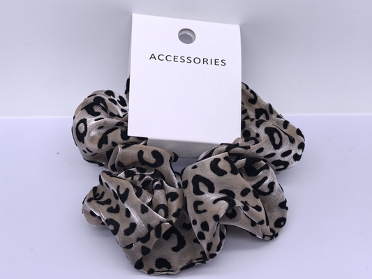 Tejido duradero Scrunchie de leopardo Varios diseños para accesorios de cabello versátiles