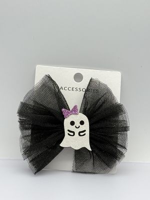 Varios colores lindo Ghost Bow clip de pelo perfecto para Halloween toda la temporada