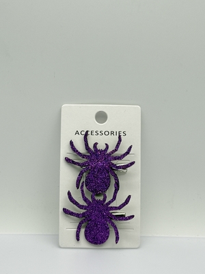 Pinza para el cabello de araña de Halloween de varios estilos en paquetes de 2 para ambiente festivo