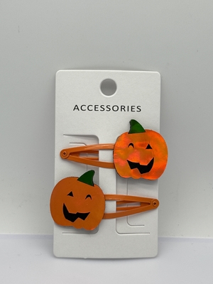 2-Packs Halloween Pumpkin Hair Clip en Varios Colores con Varias Formas y Materiales