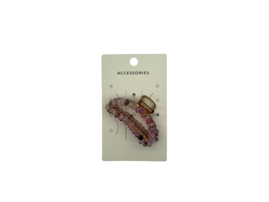 Horquilla enrollada a mano con garra de grava de cristal natural