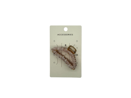 Horquilla enrollada a mano con garra de grava de cristal natural