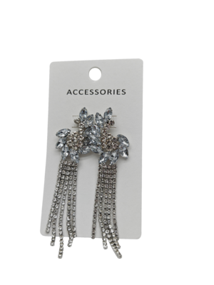 Pendientes colgantes con borlas de diamantes de imitación de moda para mujer, aretes largos de cristal con borlas, joyería llamativa