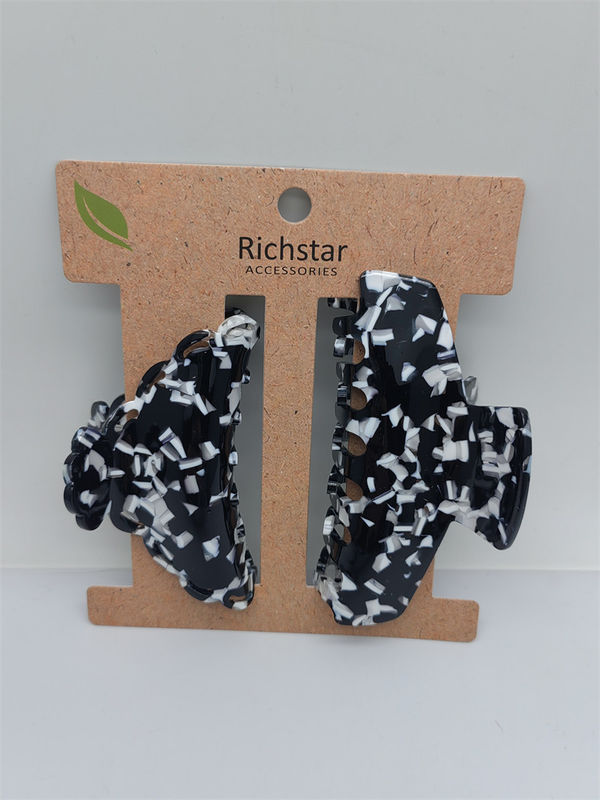 Accesorios para el cabello acrílico de color vaca Clip de garra Ligero Reutilizable