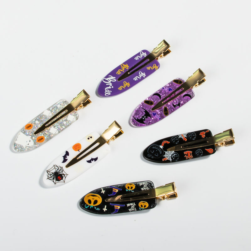 Barritas de pelo de Halloween multicolores, clips duraderos para el cabello de Halloween para adultos