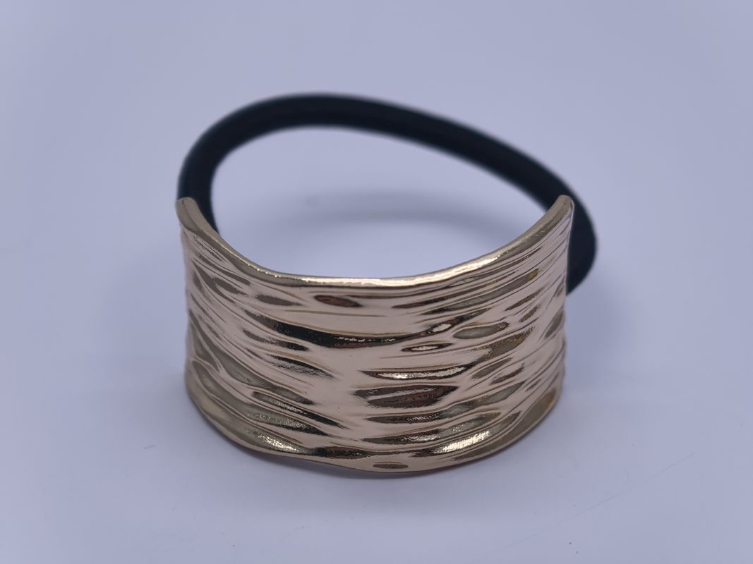 Cintas de pelo de metal dorado elástica con diseños en forma de arco para hombres Cabello mediano