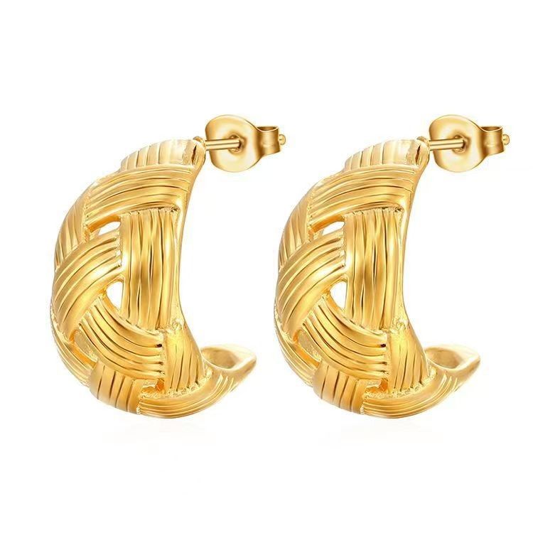 Abstracción Vintage Los pendientes de oro y plata estilo clásico Joyería de moda los pendientes