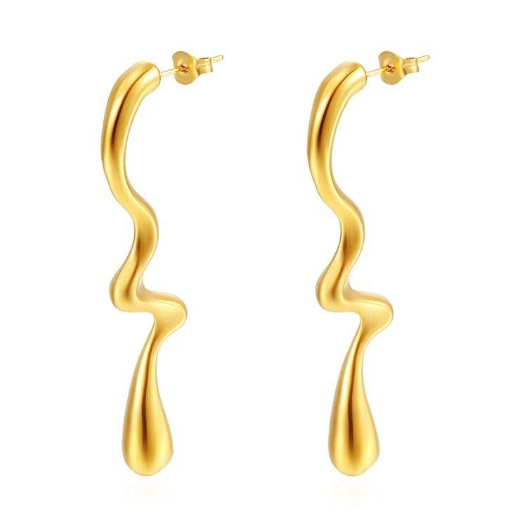 Los aretes de oro ligero de la declaración del estilo vintage para los amantes de la aleación