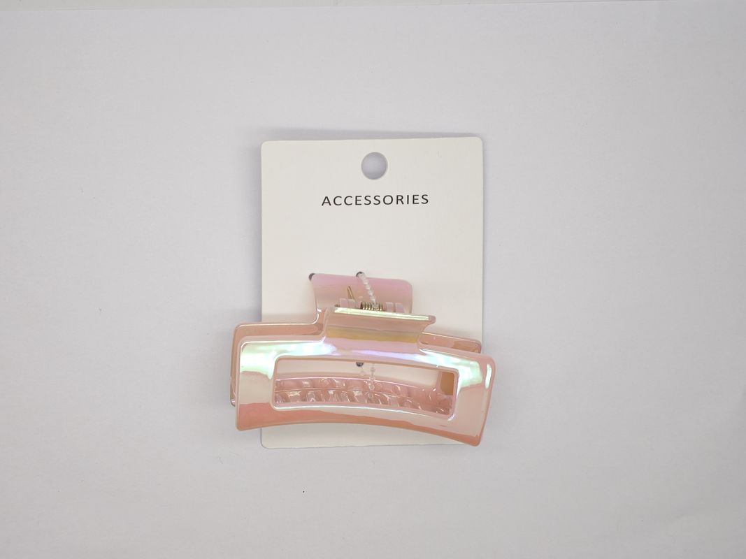 Los clips de la mandíbula de acrílico rosa para el cabello en formas variadas para cabello delgado / cabello grueso