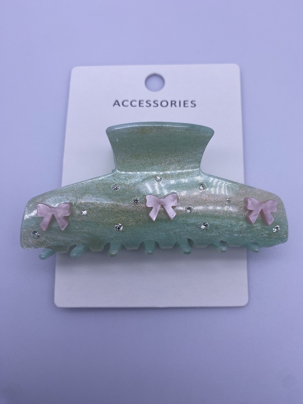 Unisex Pure y fresco Acrílico Clip de garra del cabello con diseño de decoración Bowknot