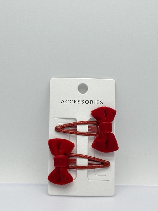 Atmosfera navideña 2 paquetes Red Bow Clip de pelo tamaño pequeño perfecto para la ocasión de Pascua